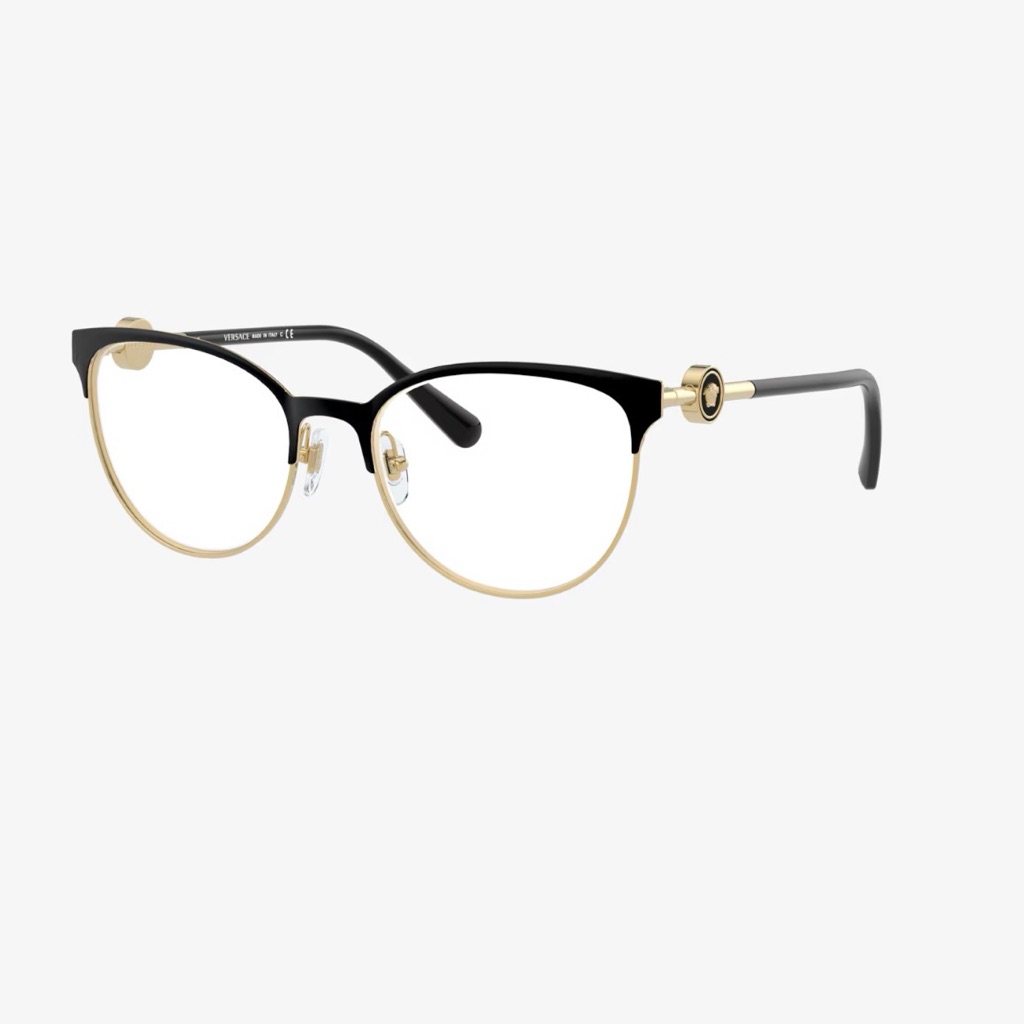 Versace Ve1271 Black & Gold Eye Glasses